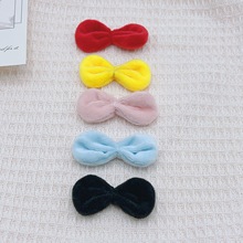 新款毛绒领结蝴蝶结diy发饰配件手机壳配饰鞋帽袜子配件服装辅料