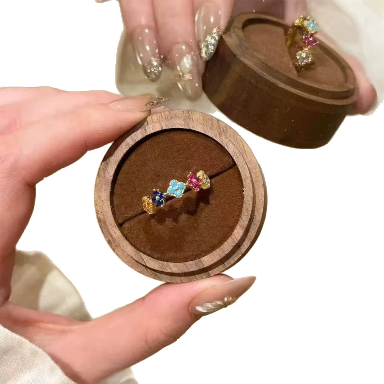 Rainbow cute universal design ring, light luxury style, high-quality style, trend of season