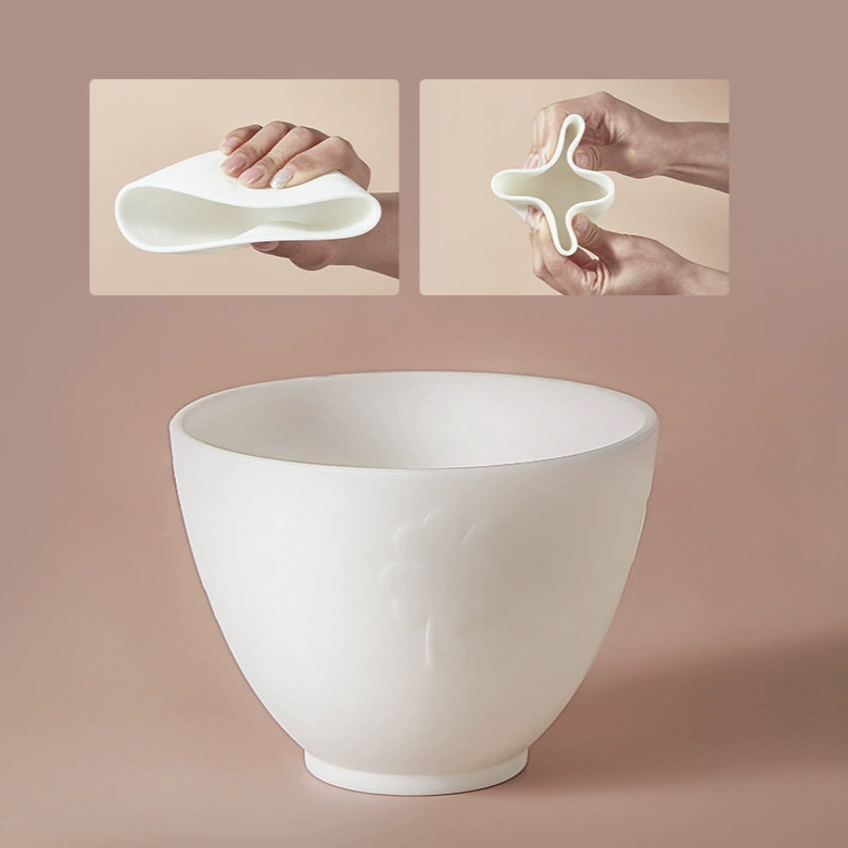 Набор силиконовых масок для лица, 5 предметов, салонный комплект с мягкой кистью, шпателем и миской