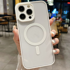 適用iphone15手機殼亞克力蘋果15promax彩色14小眾13磁吸12透明13