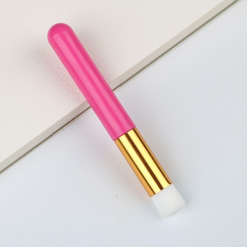 Mousse cepillo de limpieza, cepillo de pestañas, cepillo de nariz, cepillo de nariz, cepillo de nariz, cepillo de labios, cepillo de maquillaje plano