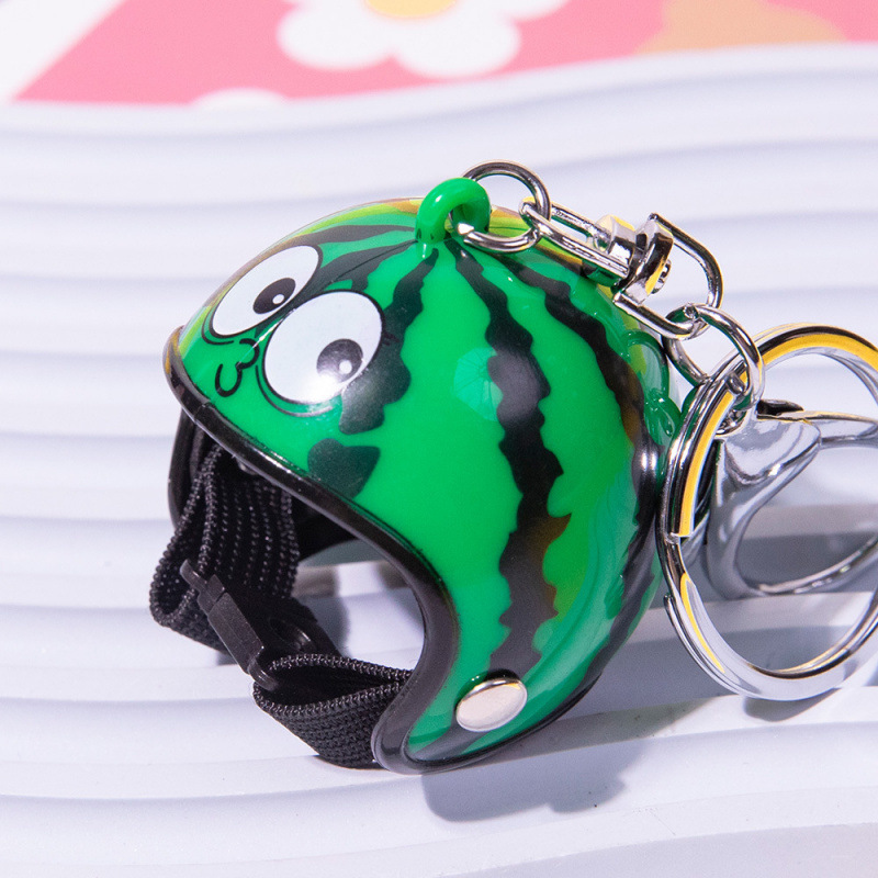 Helmet Keychain Wind-Breaking Duck Bamboo Dragonfly Yellow Duck Helmet Cartoon Pattern Motorcycle Motorcycle Hat Jewelry Pendant