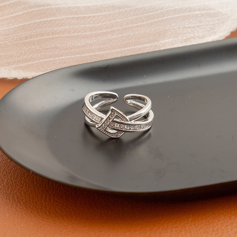 Silver D Letter Ring