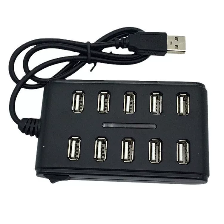 USB2.0HUB USB-разъёмный хаб, расширение док-станции, компьютер, один адрес, десять разъемов, десятичный разъём USB2.0HUB с переключателем