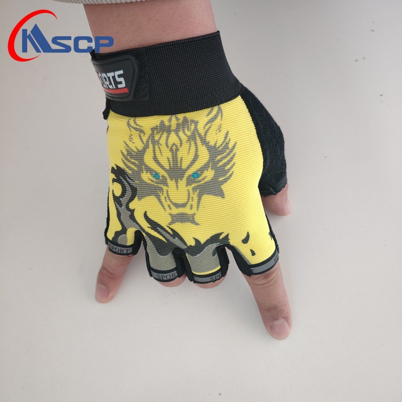 Guantes de bicicleta de montaña al aire libre guantes de montar medio dedo antideslizante desgaste transpirable guantes deportivos para hombres y mujeres