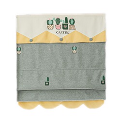 IYR72023 Kids' Room Bay Window Blackout Curtain for Boys & Girls, Small Window Design, Adjustable Height, Fan-Shaped Roman Blinds – No Drilling Required