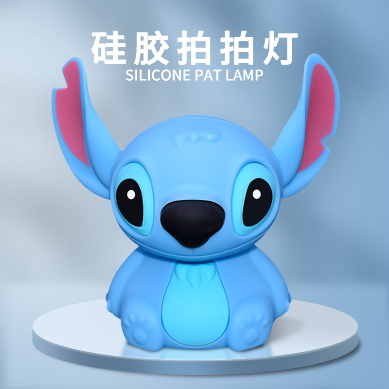 Lámpara de disparo de labubu lámpara de noche de silicona caliente de celebridades de Internet