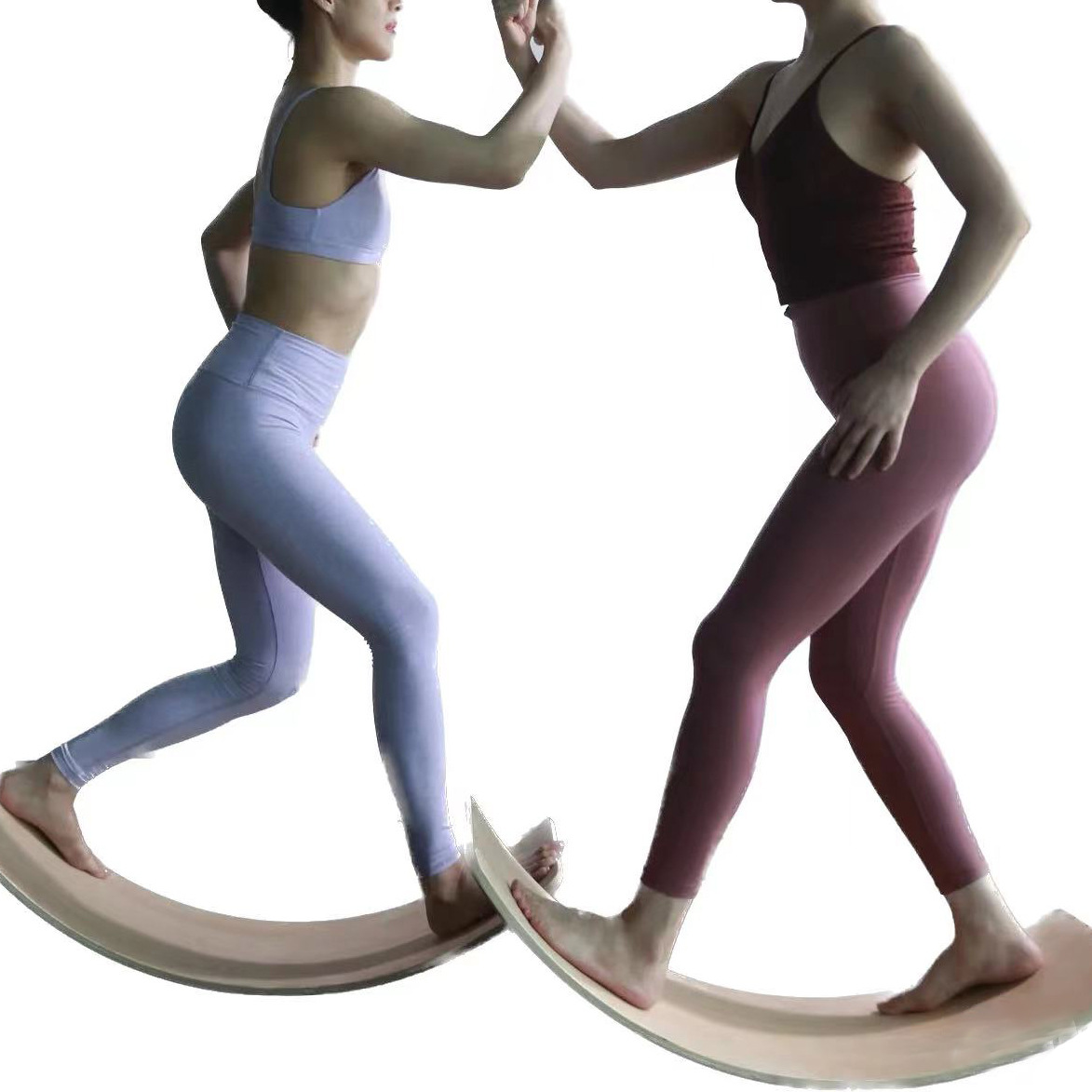 Exercise and Fitness Equipment, Yoga Accessories, Rainbow Curved Board Fitness Body Shaping Yoga Pilates Balance Board