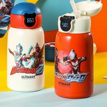 杯具熊智能保温杯显温儿童水杯幼儿园小学生吸管水壶圈圈艾莎杯子