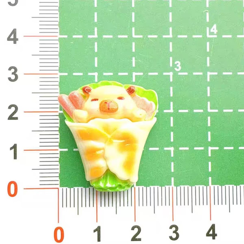 仿真卡皮手抓饼创意手工diy奶油胶发夹发绳手机壳钥匙扣材料批发|undefined
