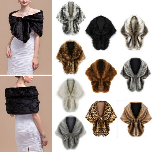 European and American Cross-Border 2026 Autumn and Winter Bridal Faux Fur Shawl Imitation Rabbit Fur Cape Vest Women's Coat Cloak