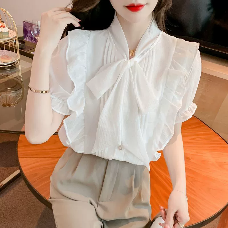 Belt with bow, summer universal shirt, western style