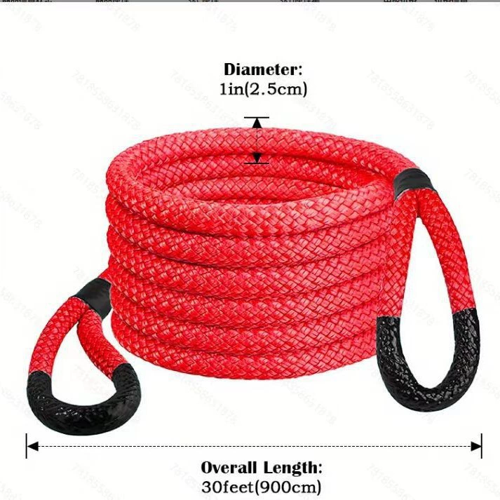 Производитель оптом продает автомобильные буксировочные тросы для прицепов, многопараметрические спасательные тросы для буксировки с лебедкой, высокопрочный нейлоновый трос.