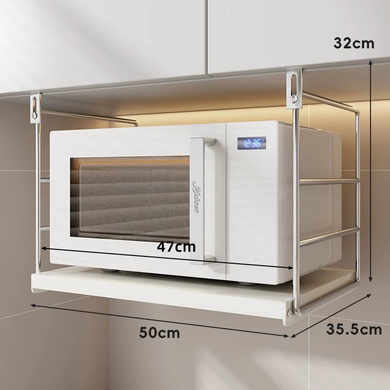 Estante de Pared para Microondas de Hierro, Multifuncional, para Cocina