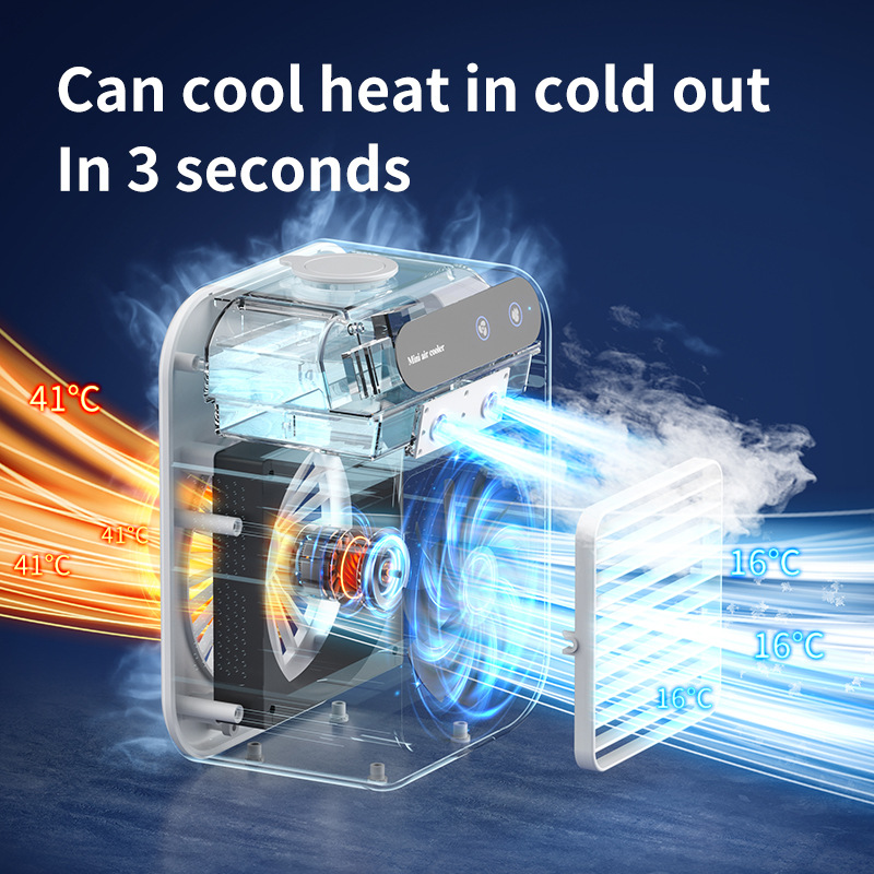 Mini ventilador de aire acondicionado de spray USB, ventilador de refrigeración de escritorio portátil, ventilador de refrigeración de verano móvil de dormitorio, ventilador pequeño, enfriador de aire
