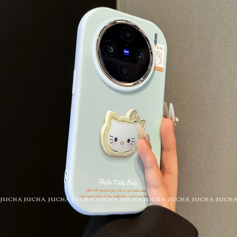 适用vivox200手机壳全包防摔x100pro硅胶新款手机壳KT猫指环扣|undefined