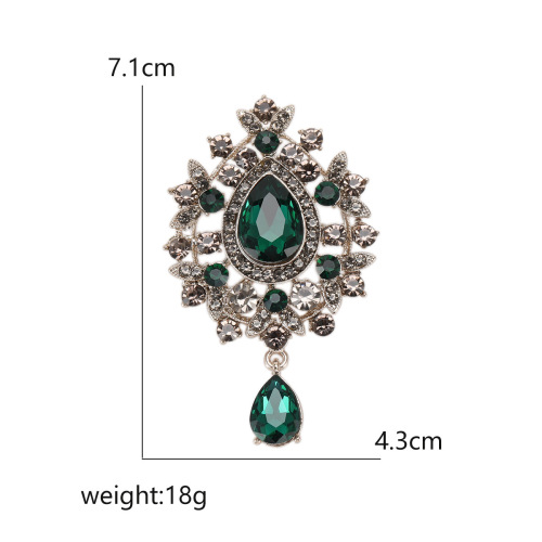 Korean style creative glass pendant brooch corsage fashion versatile clothing accessories factory direct sales wholesale