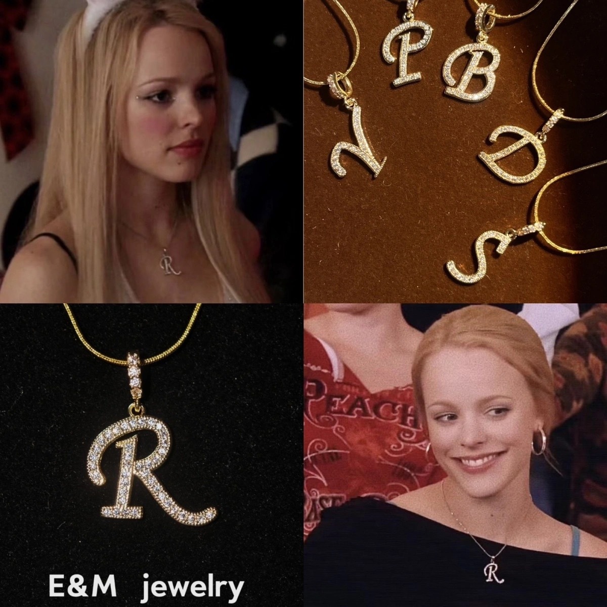 temu cross-border hot-selling all-diamond stainless steel high color retention 26 letters necklace universal chain