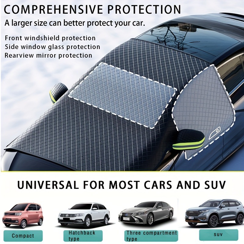 Cross-border best-selling car snow cover, winter anti-snow and anti-freeze half-cover car cover, front windshield sun protection magnetic snow cover