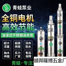 青蛙牌水泵125QJ12-60/9-3KW不锈钢深井泵多级潜水泵家井用抽水泵