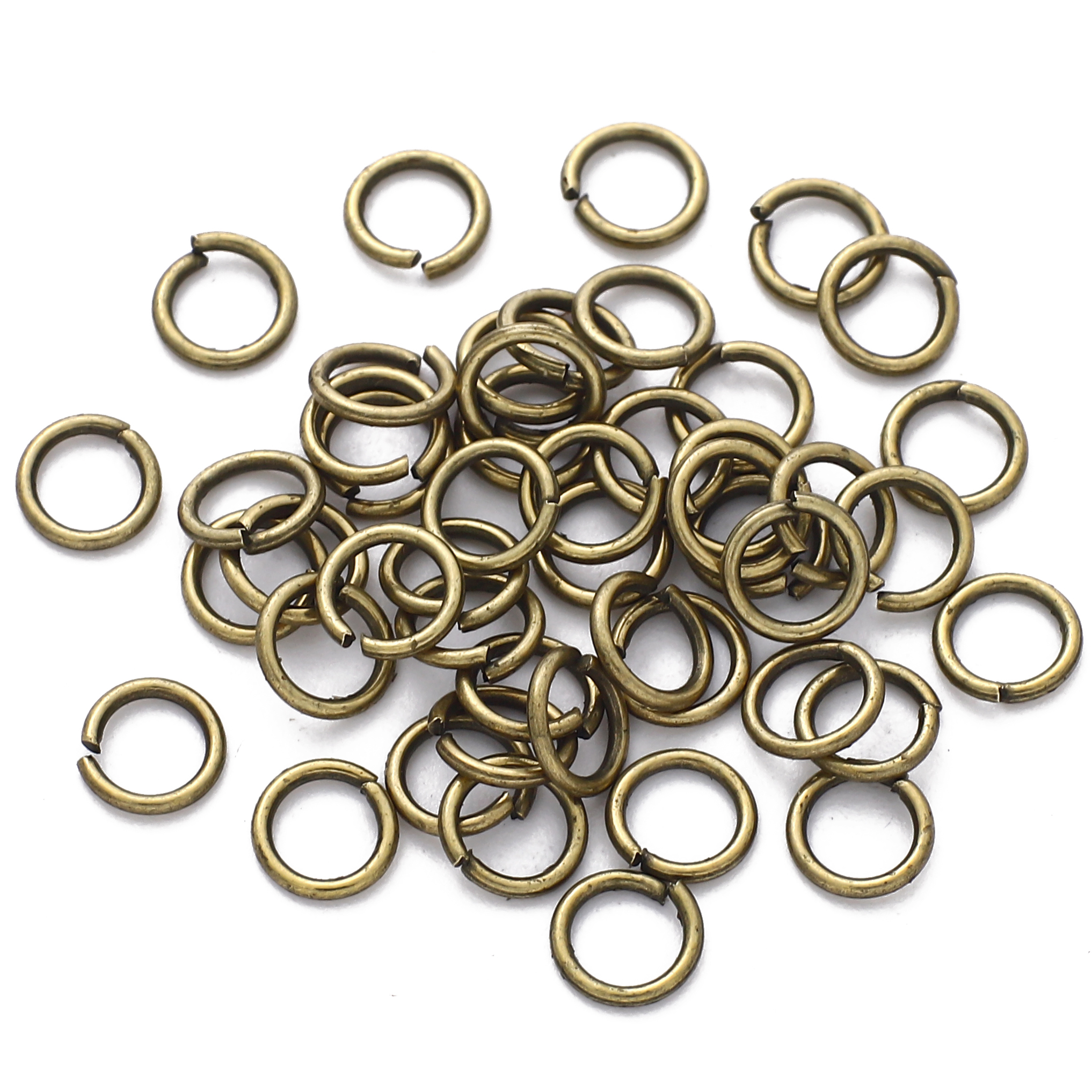 1#0.6*4mm 골동품 청동 색상| 철 단일 원형, 약 500개