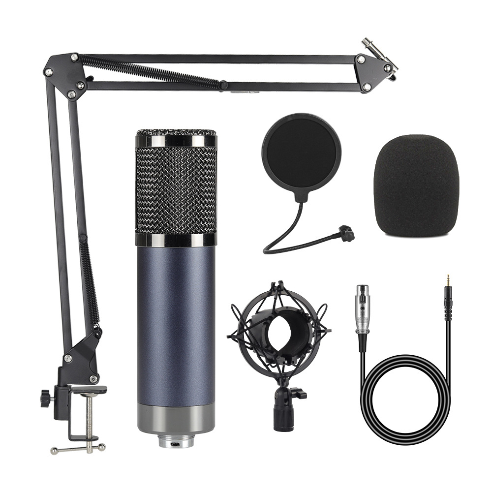 F11 Microphone Hanging Condenser Sound Card Set Live Broadcast Set Large Diaphragm Microphone Live Broadcast Boom Microphone