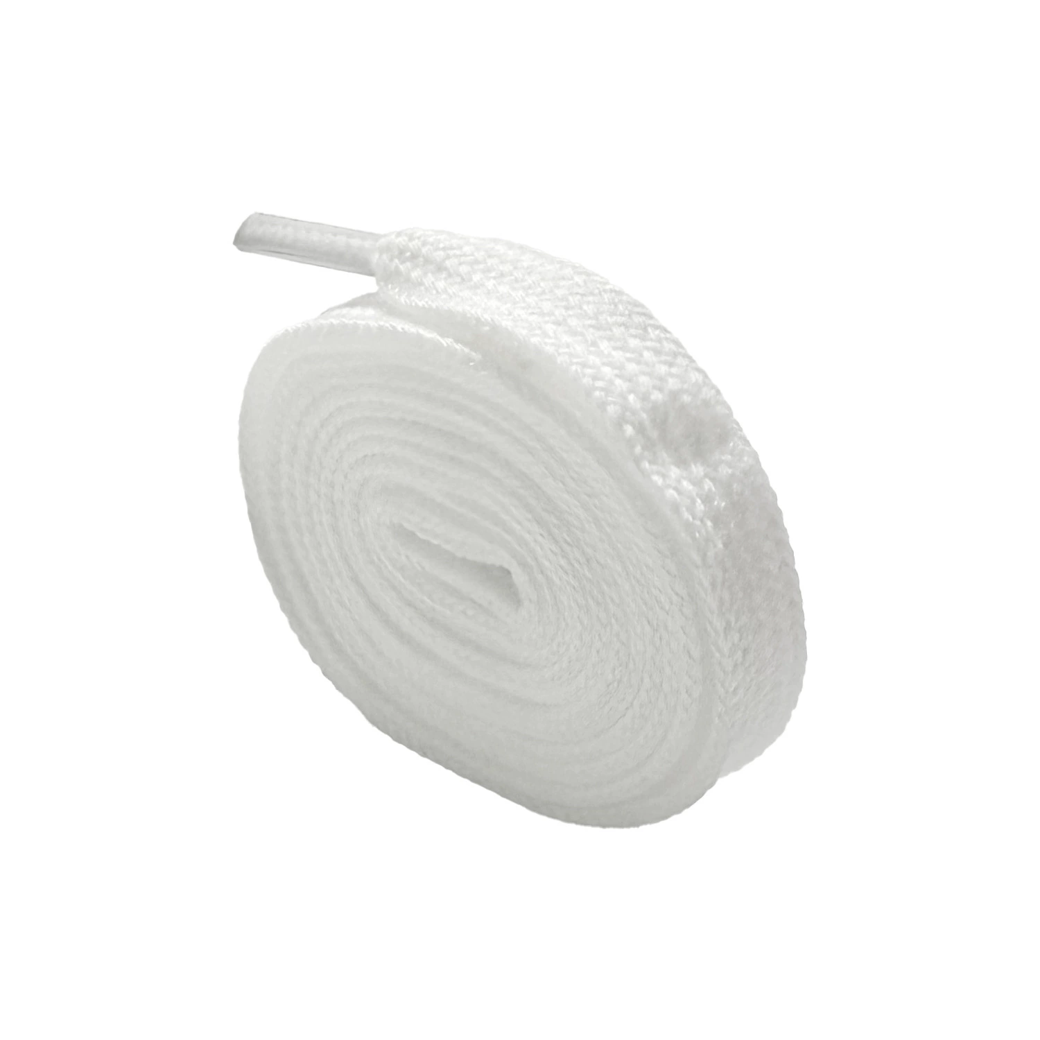 Shoelaces Classic (white) — Cotton/Polyester, Multiple Lengths 60–160 cm, Flat & Thick Styles