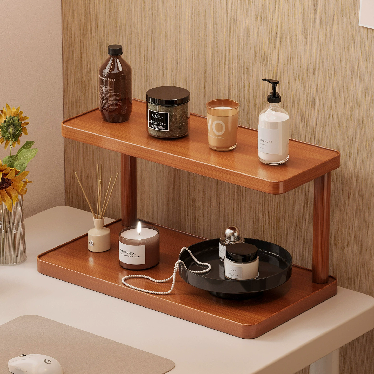 Настольная многослойная полка для хранения, подставка для чашек, кружек, украшений, ручной работы, подставка для ключей и мелочей у входа