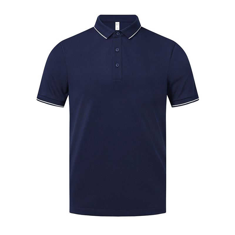 220g 40 algodón de perla de manga corta Polo impresa LOGO ropa de oficina ropa de trabajo ropa de trabajo impresa bordada