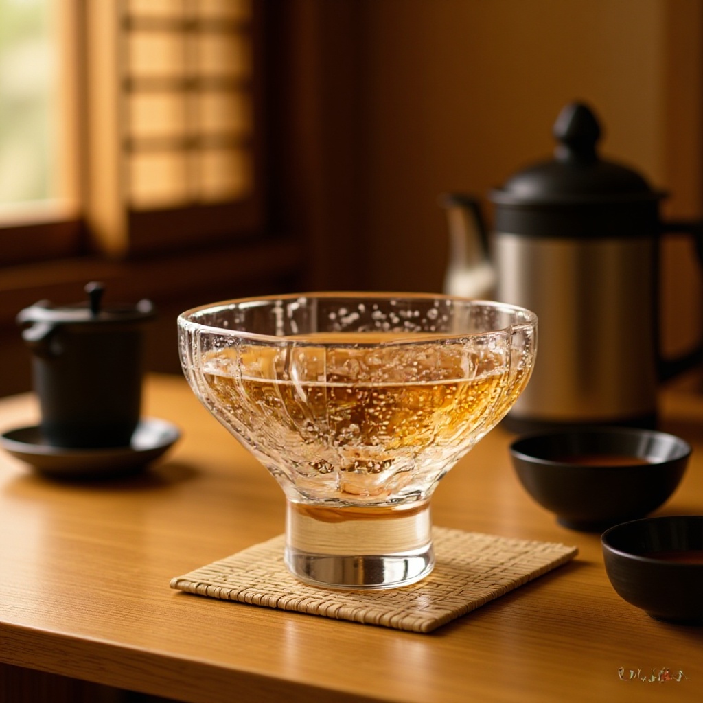 Chinese Original Crystal Glass Tea Cup, Handmade Star Air Bubble Tea Set, Small Flower Household Wine Glass for Girls