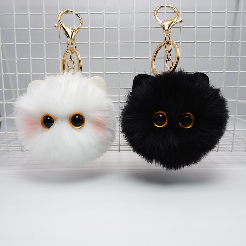 Modern Style Cat Plush Bag Pendant Keychain display picture 2