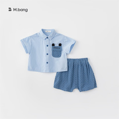 INSbobo Summer Casual Boys Shirt and Shorts Set for Kids, Size XT82027