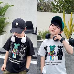 Summer New Kids' T-Shirts for Boys, Cartoon Stylish Half-Sleeve T-Shirts, Cool Top