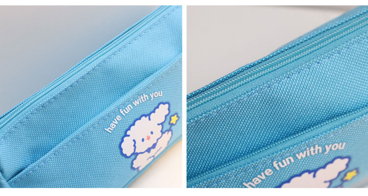 Double Layer Pencil Bag Girl Large Capacity Good-looking Ins Japanese Junior High School Student Girls Cute Stationery Box display picture 5