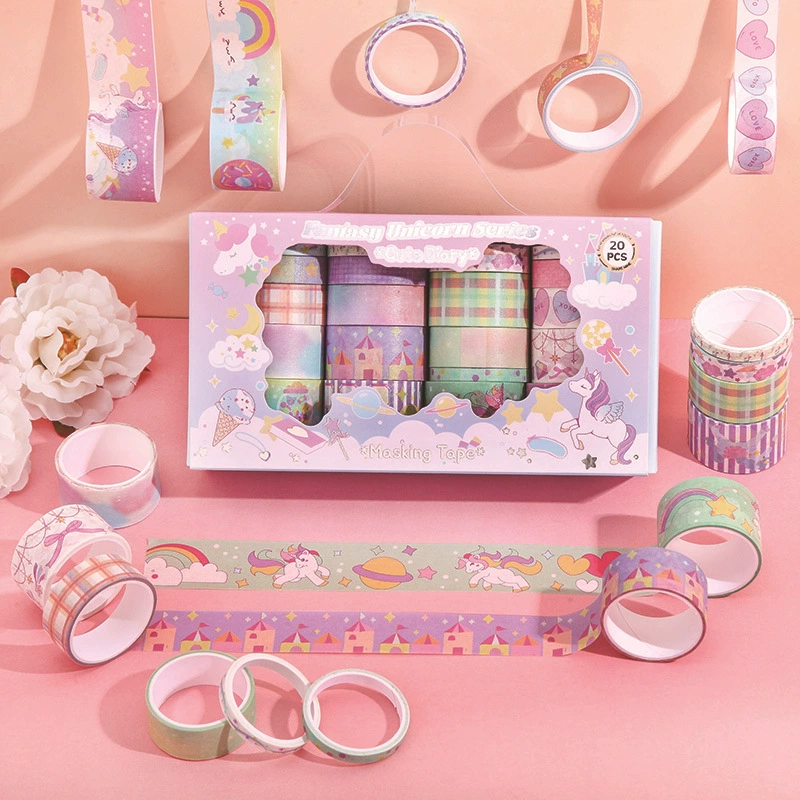 Пшеничная молодежь 20 рулонная лента подарочная коробка для девочек Роскошная Подарочная коробка полный набор дешевых наклеек для ручного счета материал украшения наклейки