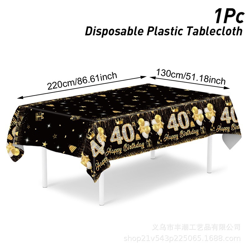 成人儿童生日派对一次性桌布生日桌台装饰塑料桌布防水防油PE桌布|undefined