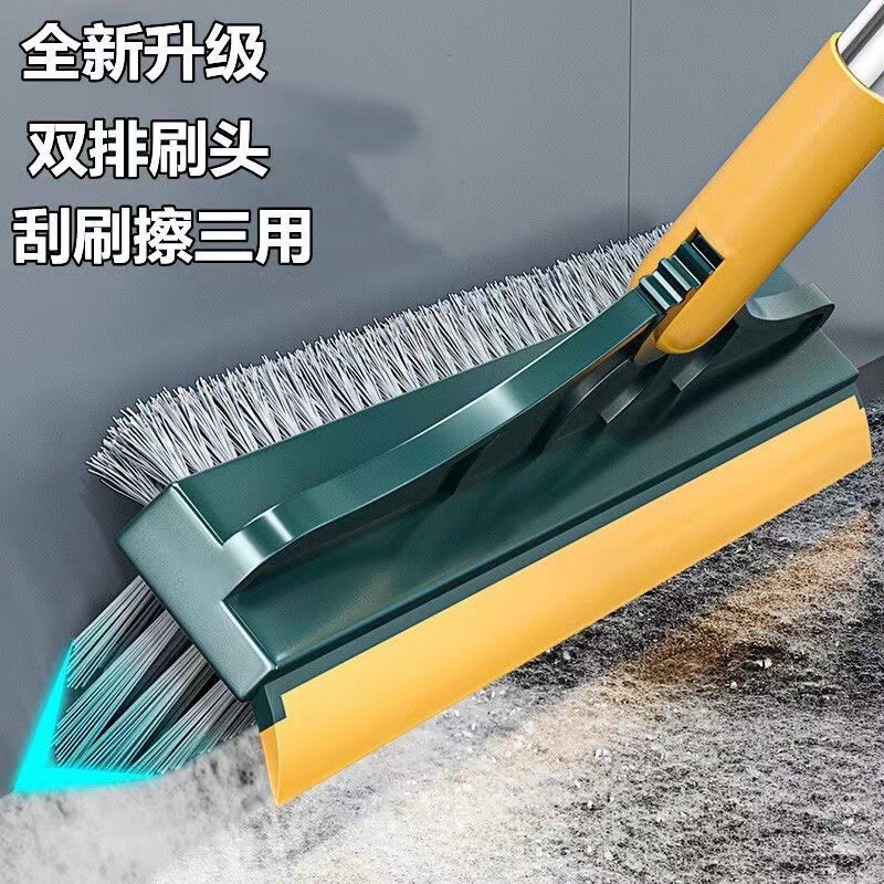 Floor Crevice Brush, Bathroom Floor Brush, Three-In-One Pointed Floor Brush, Bathroom Toilet Household Long-Handled Hard-Bristled Brush