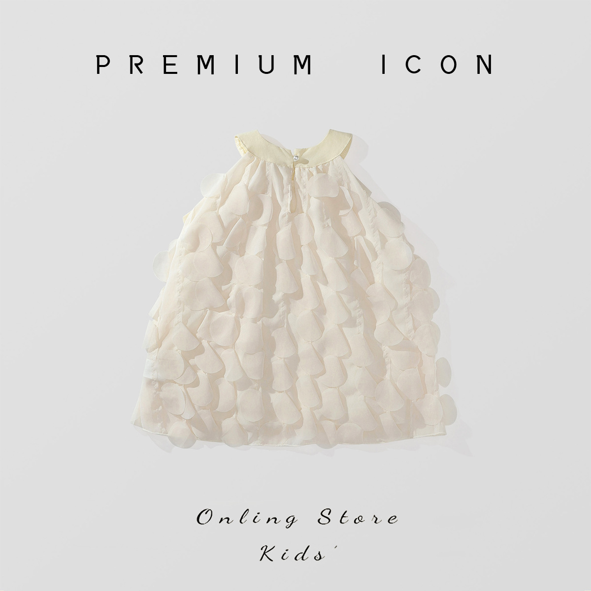 Vestido tipo halter para niñas, primavera-verano 2025, nuevo estilo coreano, elegante vestido de princesa para niñas pequeñas, disponible para venta al por mayor.