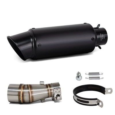 Sc Barrel Tail Section 12-16 — Motorcycle exhaust pipe - z250-middle-section-sc-black-slant-tail
