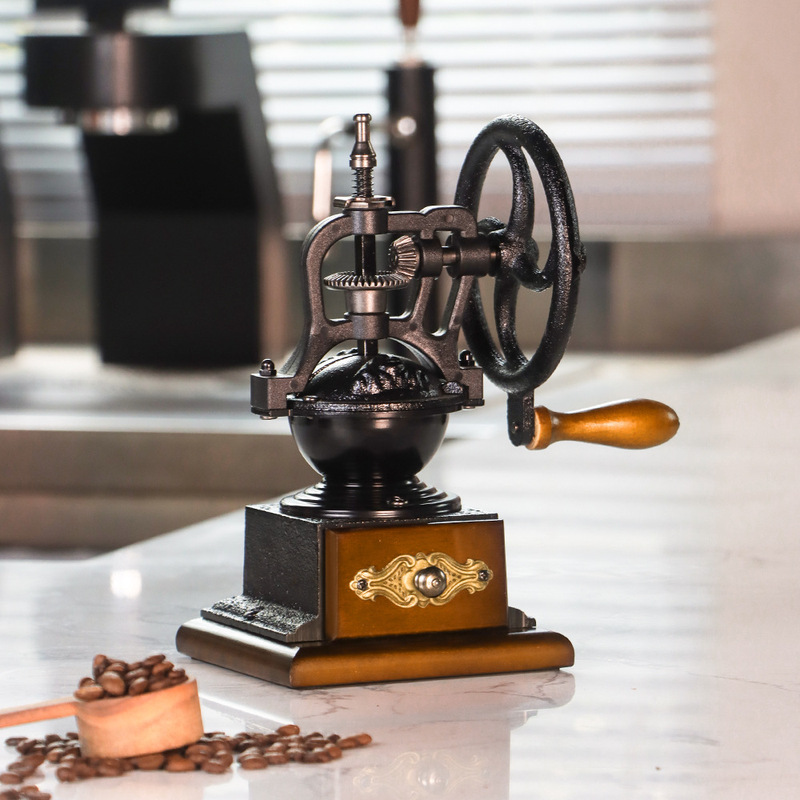 Middle Ancient Retro Manual Coffee Bean Grinder Hand Coffee Machine Bean Grinder Machine Household Hand Coffee Bean Grinder