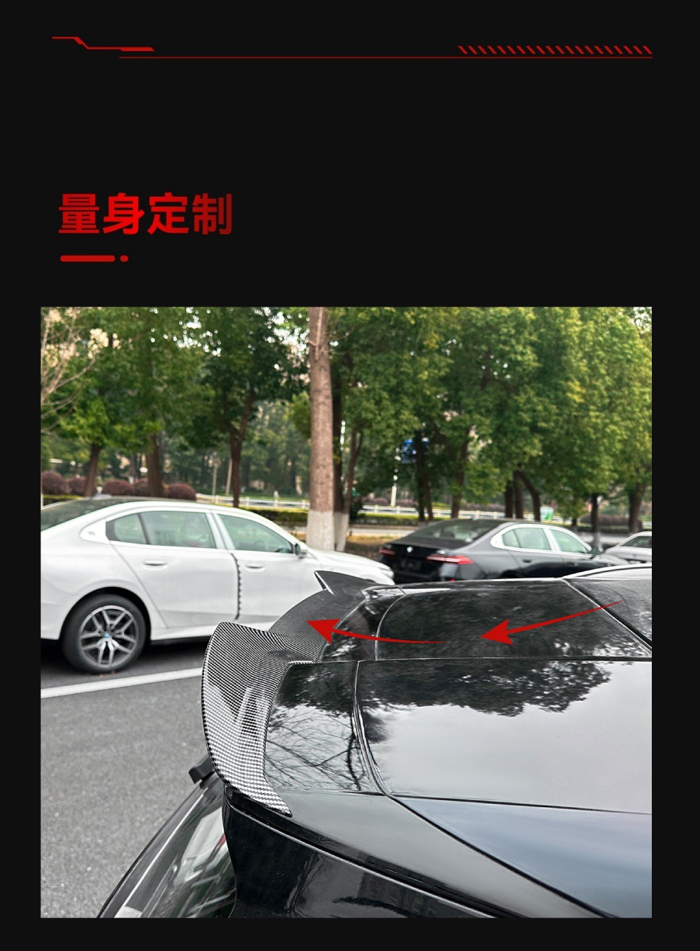 Suitable for 2025+ Bmw X3 G45 Blade Top Wing Spoiler Cross-Border Modification Parts