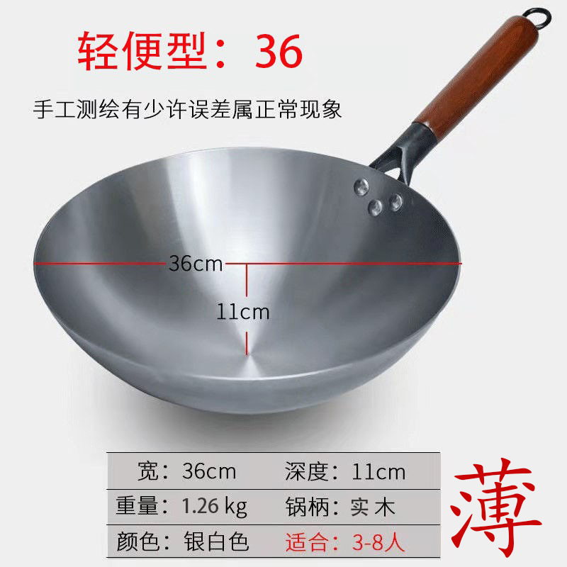 36cm 얇고 가벼운 둥근바닥 철냄비 (1박스 25개)