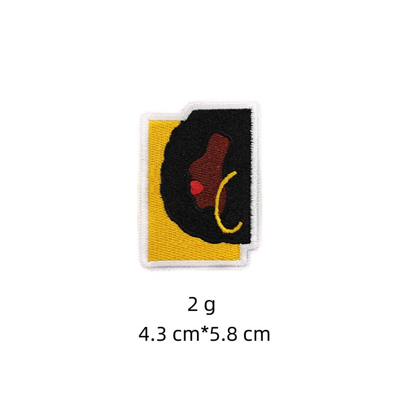 2g Weight Clothing Sticker Patches Classification 1 Piece Quantity Nonwoven, Polyester Material Human, Letter Pattern Cute Style 1 Piece Cute Human Letter Nonwoven Polyester Clothing Sticker Patches 2