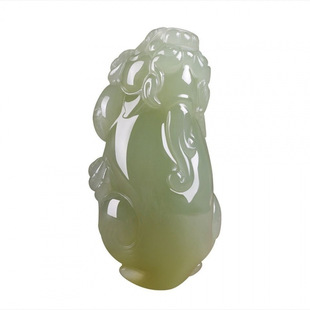 Manufacturer Hetian Jade Pixiu Pendant Jadeite Pendant for Men and Women Couple Jade Handheld Pixiu Pixiu Direct Sale
