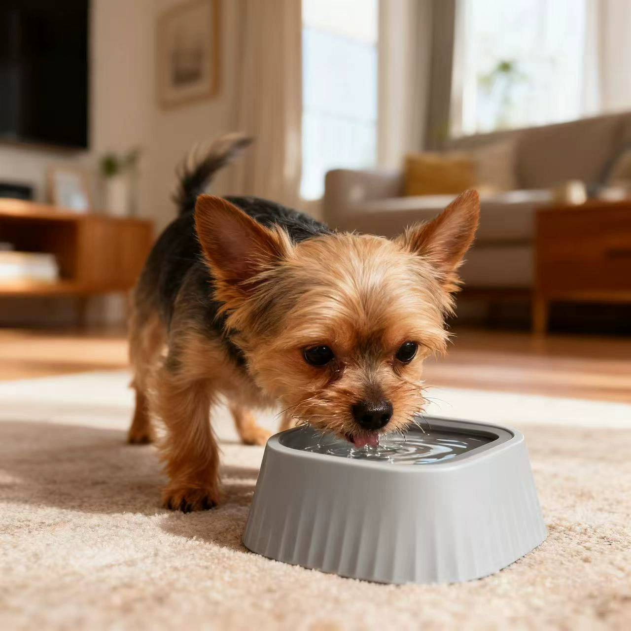 Кросс-граничная поилка для домашних животных, плавающая миска для собак, позволяющая пить воду, не мокреть пасть, большая емкость, посуда для собак.