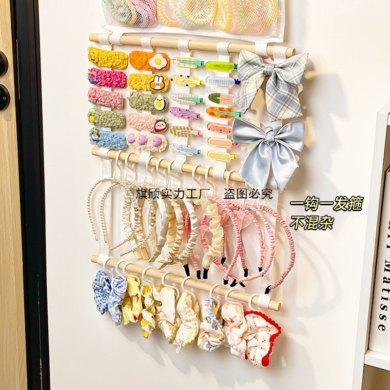 Accesorios para el cabello de niños almacenar pared colgante anillo de cabello de pared clip de cabello estante de exhibición caja de joyería bolsas colgantes de cabeza venta directa