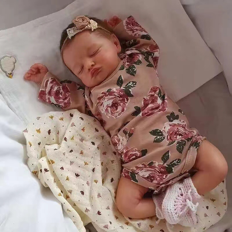 49cm simulación bebé renacido muñeca Rosalie transfronteriza e-commerce suministro entrega de una sola pieza