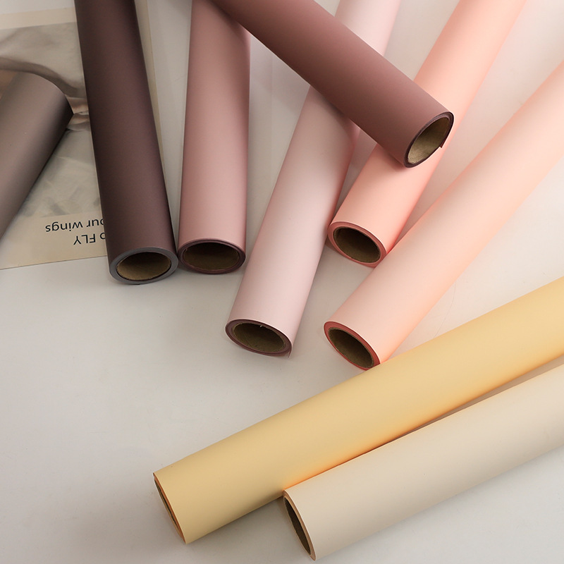 Red popular 10 seda coreana papel de estilo amor mate niebla papel esmaltado espesado impermeable duro florista de papel de envoltura