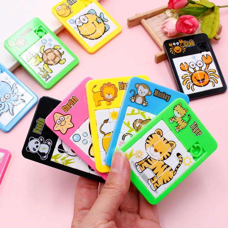 Cartoy Animal Slide Puzzle Hua Rongdao 16 сетки лабиринт развивающие игрушки Детская школа детский сад подарок производитель