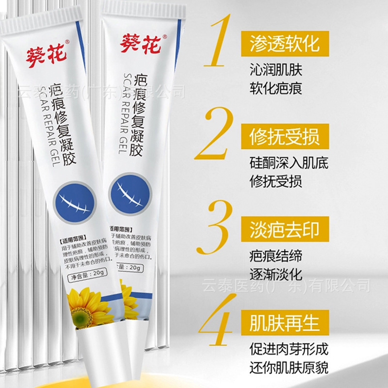 ヒマワリ傷跡修復ジェル皮膚病理学的傷跡改善局所ジェル卸売ドロップシッピング 20 グラム/ピース|undefined